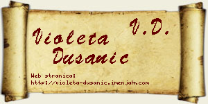 Violeta Dušanić vizit kartica